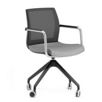 BGROUP - SMART Krzesło Konferencyjne SS60NB | Stelaż typu Pająk | Oparcie Siatkowe