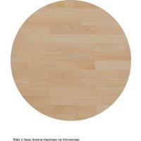 FAMEG - BASIC Blat średnica 100 | Lite drewno bukowe mikrowczep | Grubość blatu 3,8 cm