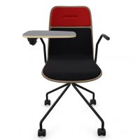 NOWY STYL - VAPAA Krzesło Ramowe FRAME CHAIR 4S W HB | Sklejka bukowa / Bejcowana z nakładkami tapicerowanymi | Podłokietniki | Wysokie oparcie